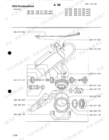 Взрыв-схема посудомоечной машины Aeg ELECTRONIC 470 UGA - Схема узла Section7